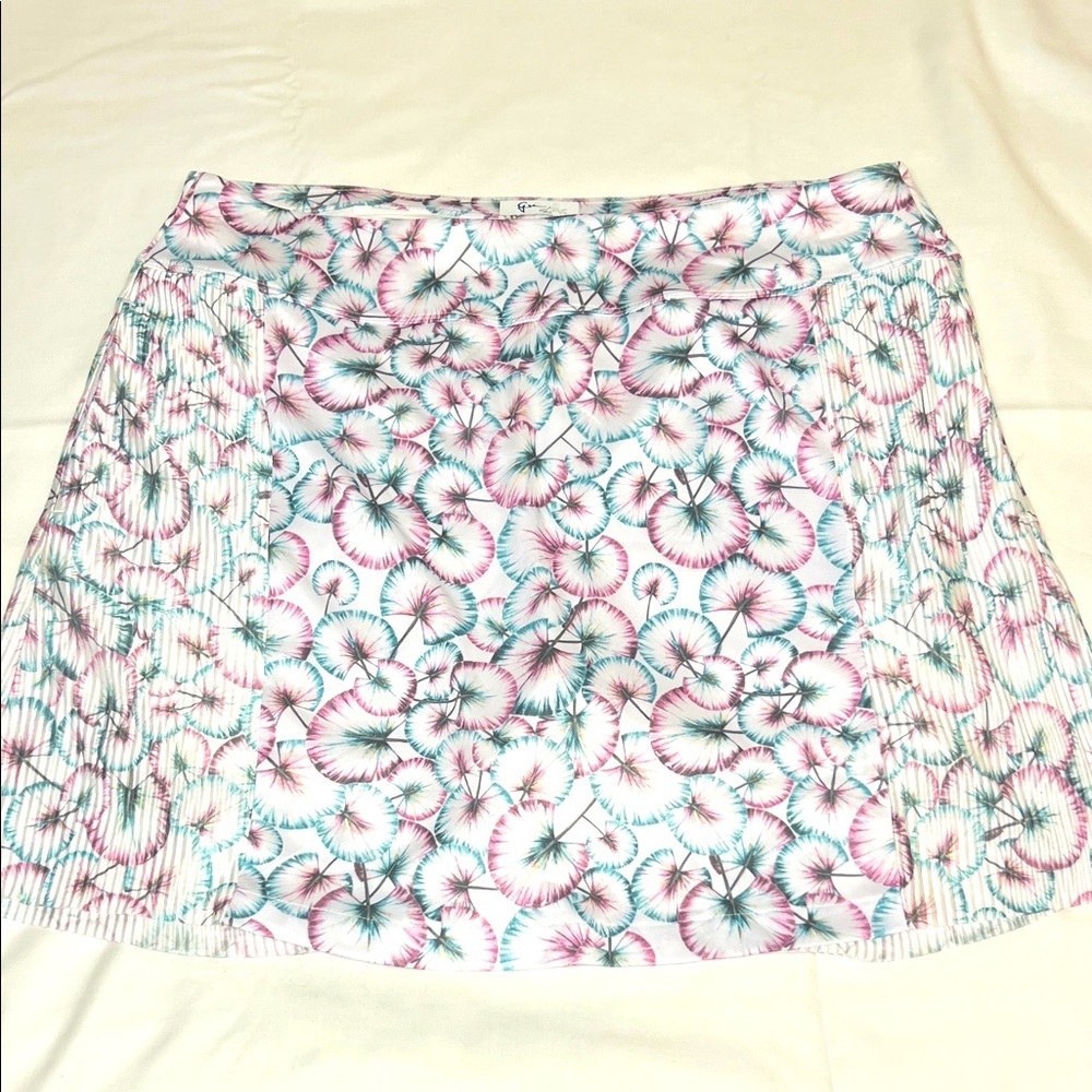 Greg Newman Floral Pink and Green Women's Golf / Athletic Skirt